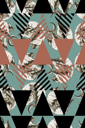 几何印花华亿平台图片