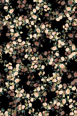 清爽底花卉印花华亿平台图片