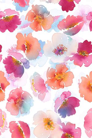 清爽底花卉印花华亿平台图片