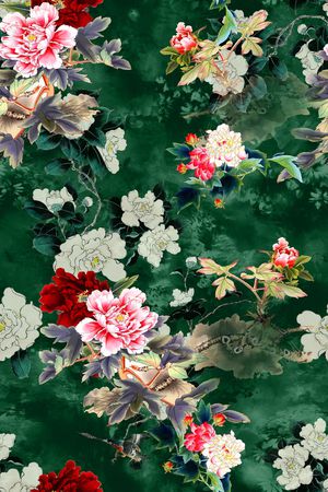 花卉印花华亿平台图片