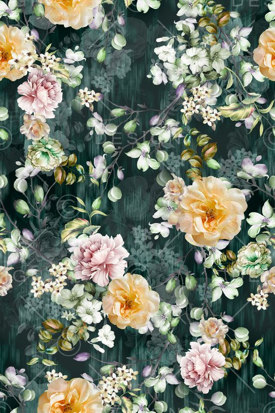 花卉印花华亿平台图片