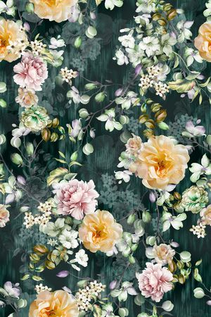 花卉印花华亿平台图片