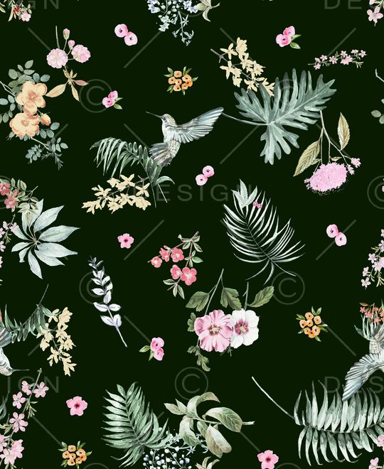 花鸟印花华亿平台图片