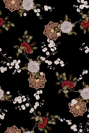 中国风印花华亿平台图片