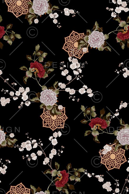 中国风印花华亿平台图片