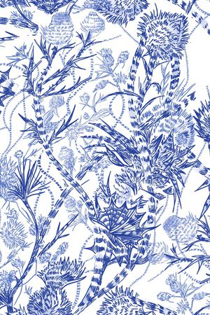 青花瓷印花华亿平台图片