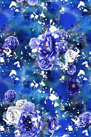 花卉印花华亿平台图片