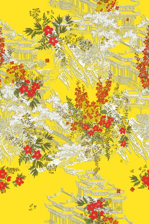 花卉印花华亿平台图片