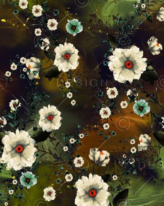 花卉印花华亿平台图片