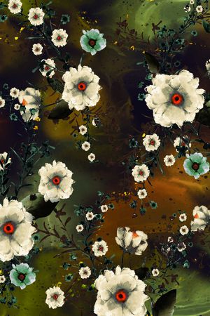 花卉印花华亿平台图片