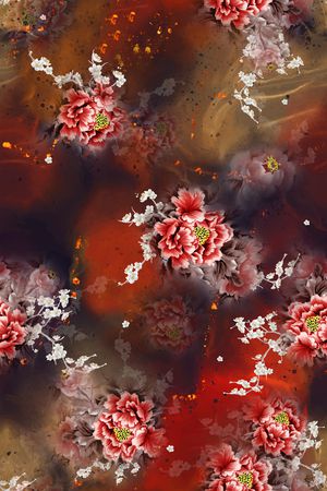 花卉印花华亿平台图片