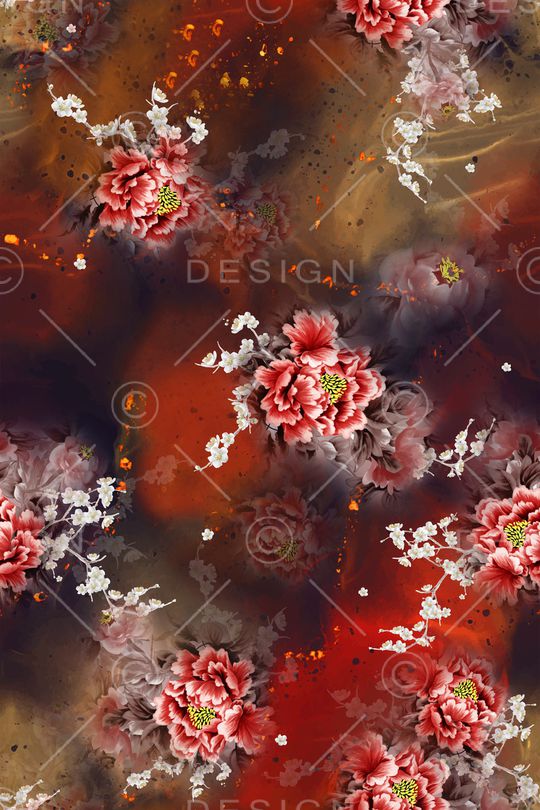 花卉印花华亿平台图片