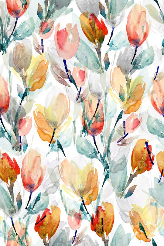 抽象花卉印花华亿平台图片