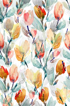 抽象花卉印花华亿平台图片