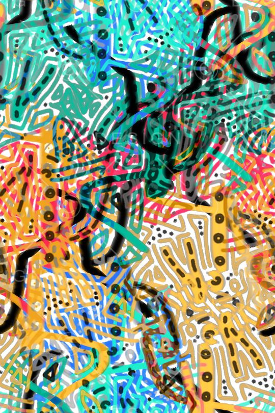 抽象男装印花华亿平台图片