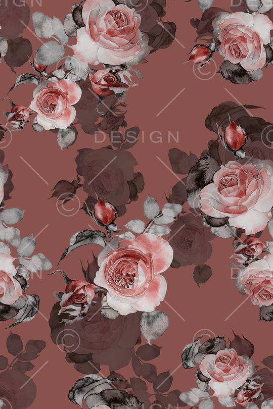 玫瑰花印花华亿平台图片