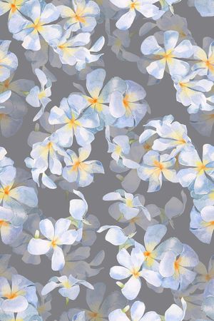 清爽底花卉印花华亿平台图片