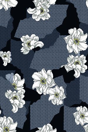 连衣裙印花华亿平台图片