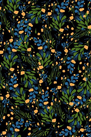 黑底花卉印花华亿平台图片