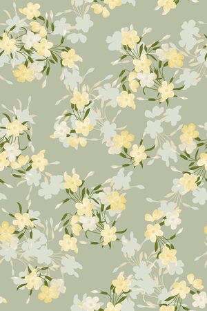 清爽底花卉印花华亿平台图片