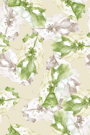 绿植树叶印花华亿平台图片