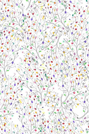 清爽底花卉印花华亿平台图片