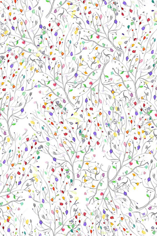 清爽底花卉印花华亿平台图片