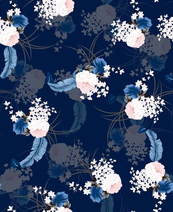 花卉印花华亿平台图片