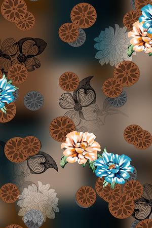 连衣裙印花华亿平台图片