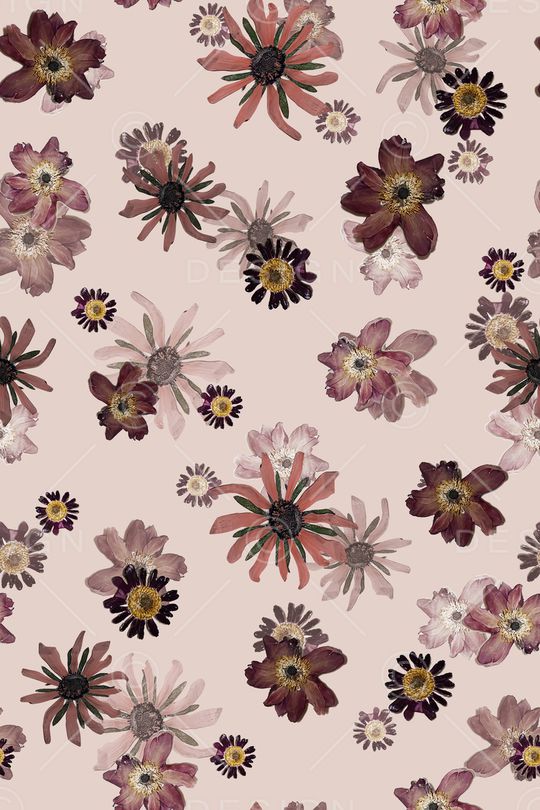 清爽底花卉印花华亿平台图片