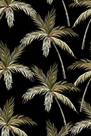 椰子树印花华亿平台图片