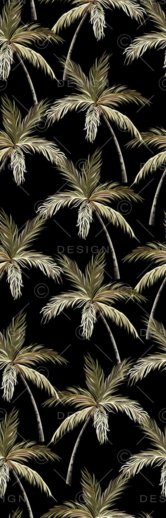 椰子树印花华亿平台图片