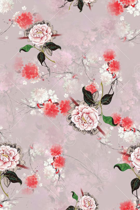 花卉印花华亿平台图片