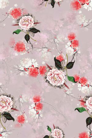 花卉印花华亿平台图片