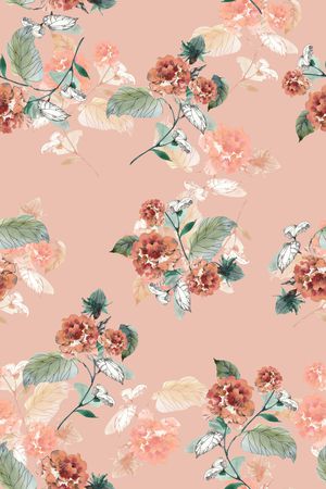 清爽底花卉印花华亿平台图片