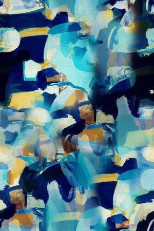 抽象花卉印花华亿平台图片