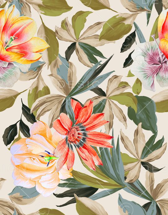 绿植树叶印花华亿平台图片