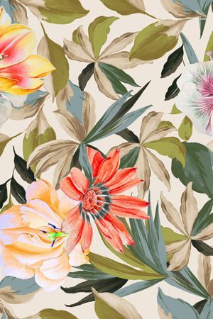 绿植树叶印花华亿平台图片