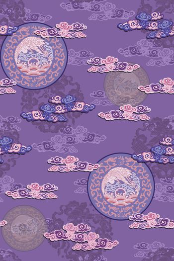 中国风印花华亿平台图片