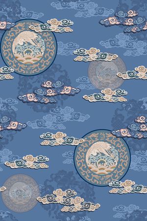 中国风印花华亿平台图片