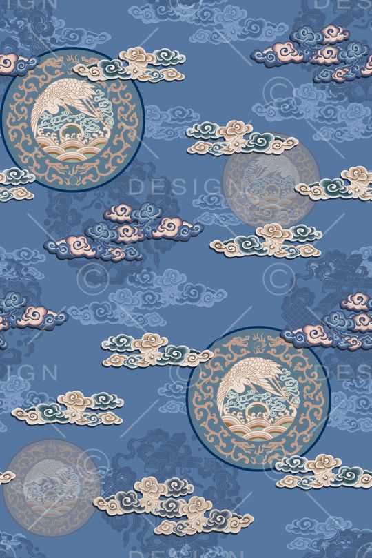 中国风印花华亿平台图片