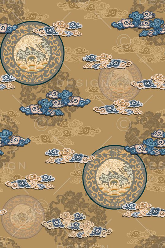 中国风印花华亿平台图片