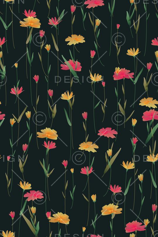 花卉印花华亿平台图片