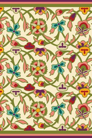 清爽底花卉印花华亿平台图片