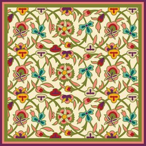 清爽底花卉印花华亿平台图片