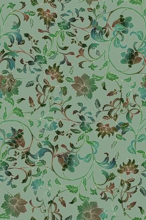 民族花卉印花华亿平台图片