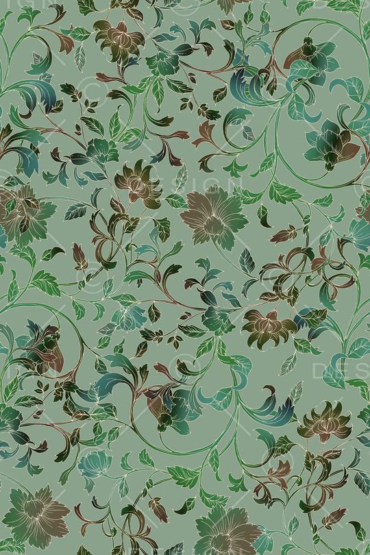 民族花卉印花华亿平台图片