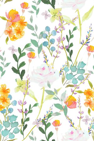 清爽底花卉印花华亿平台图片