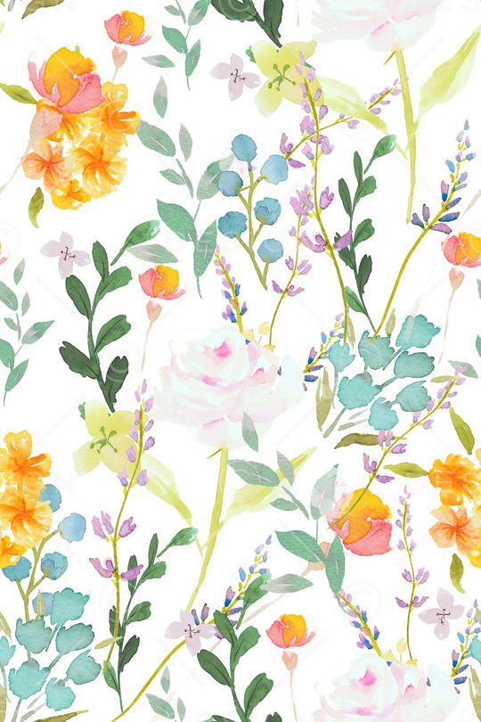 清爽底花卉印花华亿平台图片