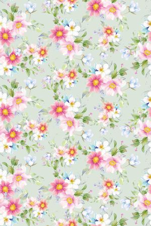 清爽底花卉印花华亿平台图片